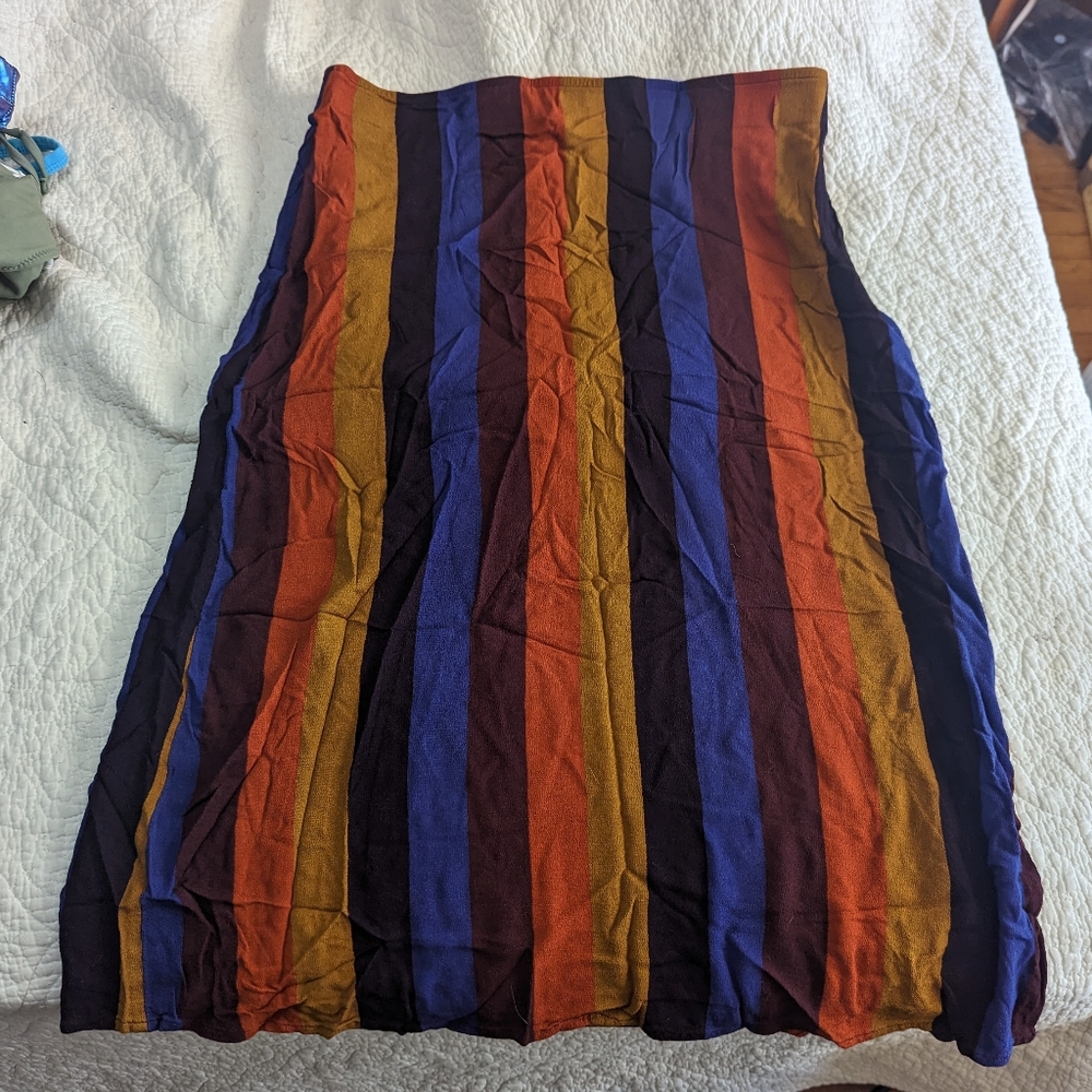 American Eagle Striped Midi Skirt Size L